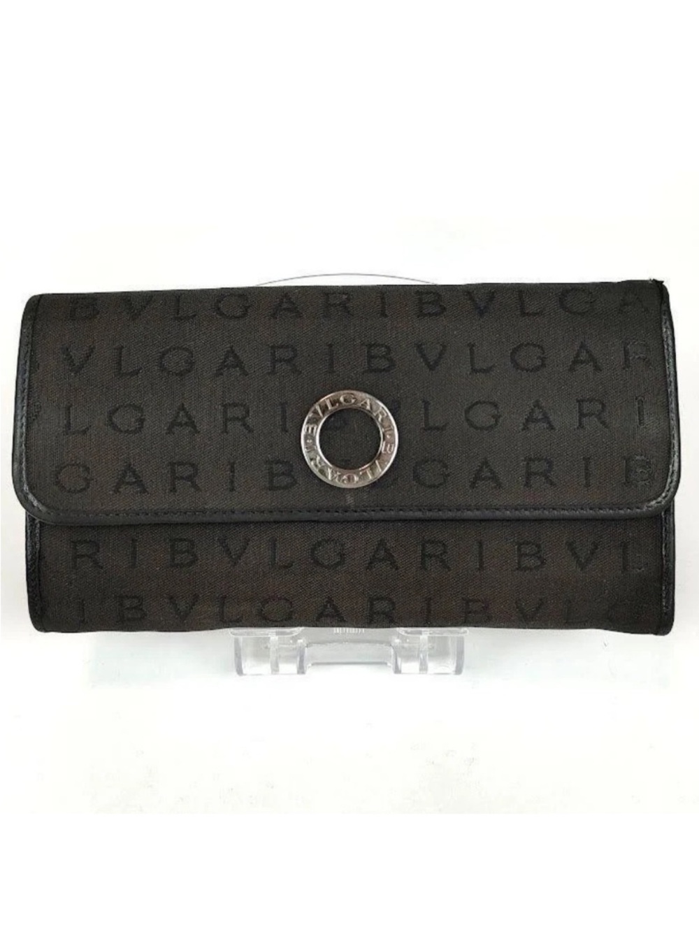 Bvlgari Black Canvas Long bifold Wallet with zipper pouch
- Afordable Luxury